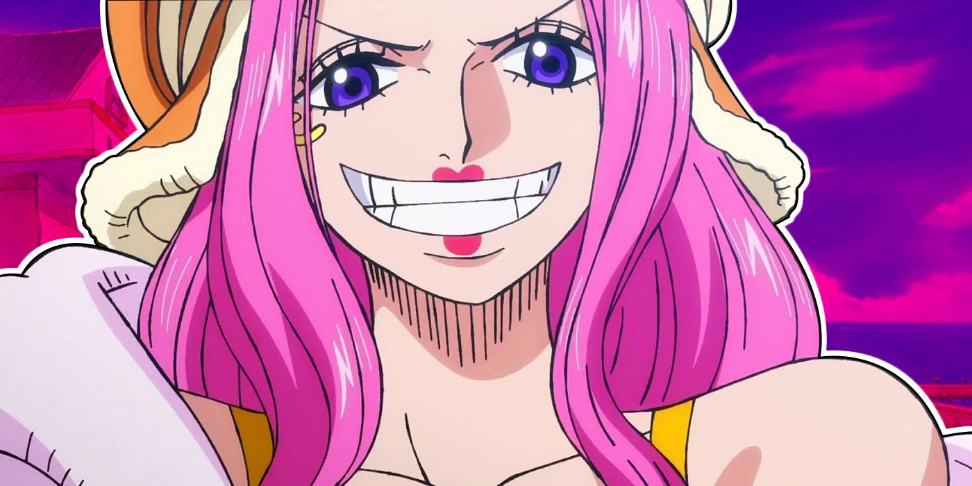 One Piece's Jewelry Bonney smiling widely in the anime