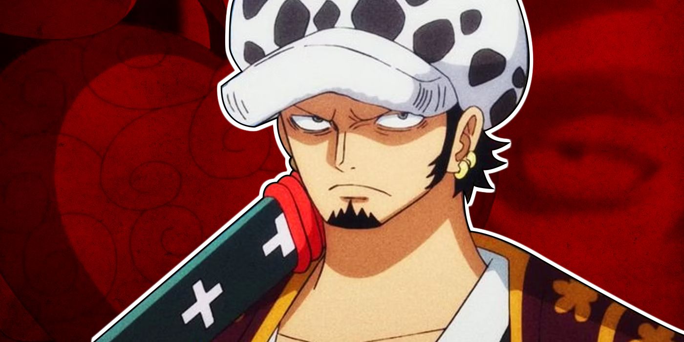 Trafalgar Law from the One Piece anime with his Devil Fruit in the background