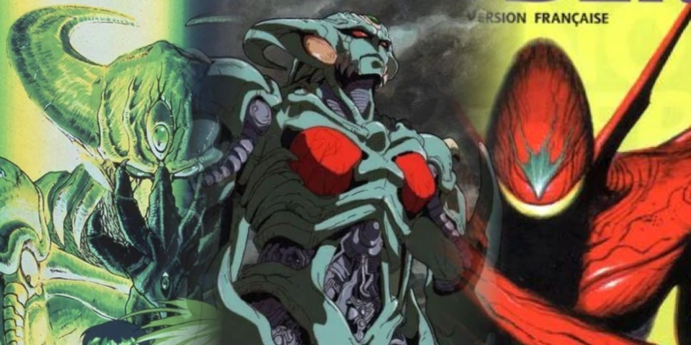 Images of the Genocyber from the manga and OVA anime versions.