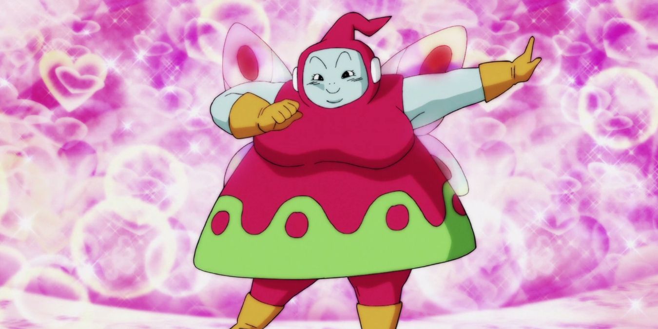 Ribrianne poses after she completes her Super Ribrianne transformation in Dragon Ball Super