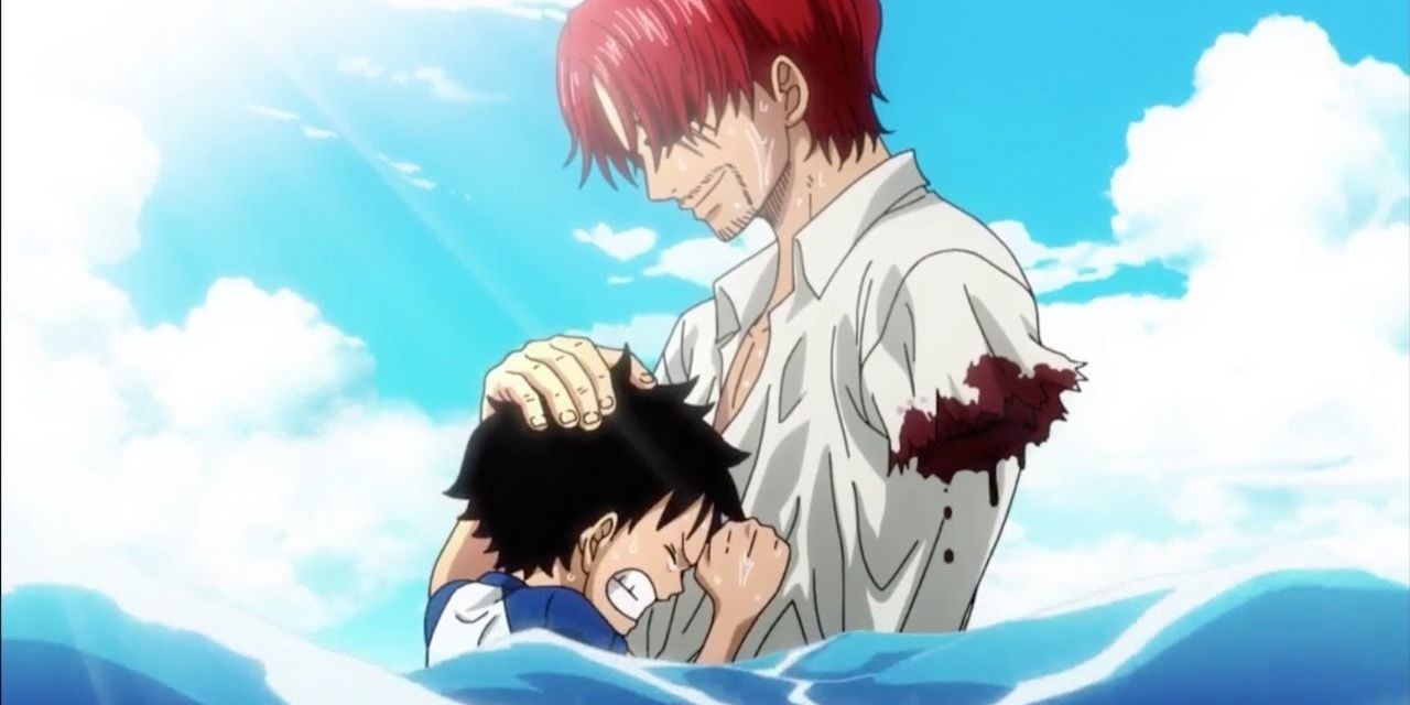 shanks lost an arm saving luffy in one piece