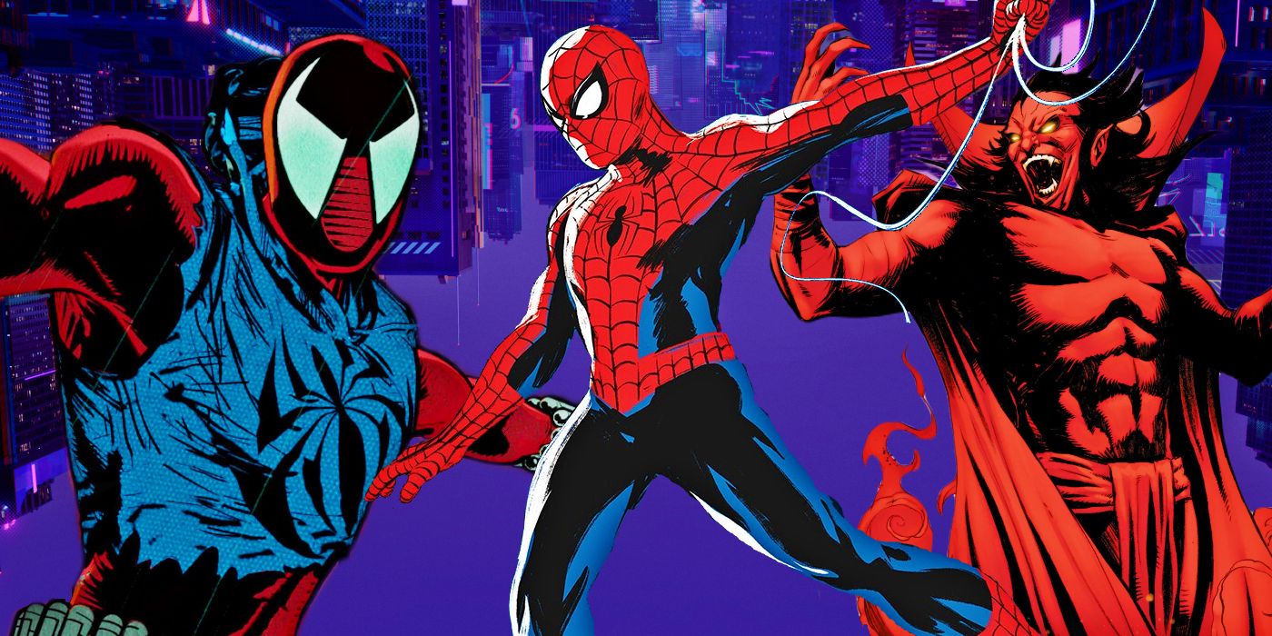 Spider-Man, Mephisto, and Scarlet Spider