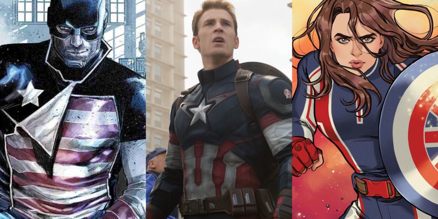 Split image of USAgent, Captain America and Captain Carter feature