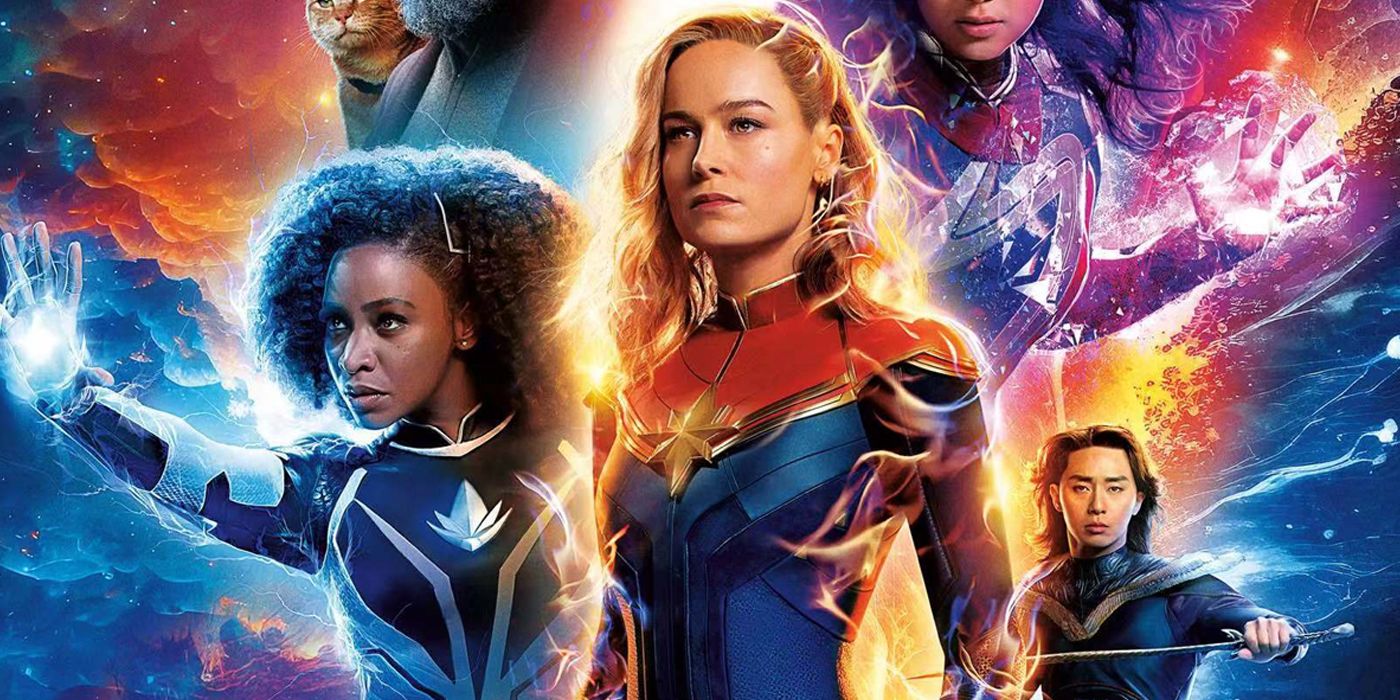 The Marvels poster featuring Carol Danvers and Monica Rambeau