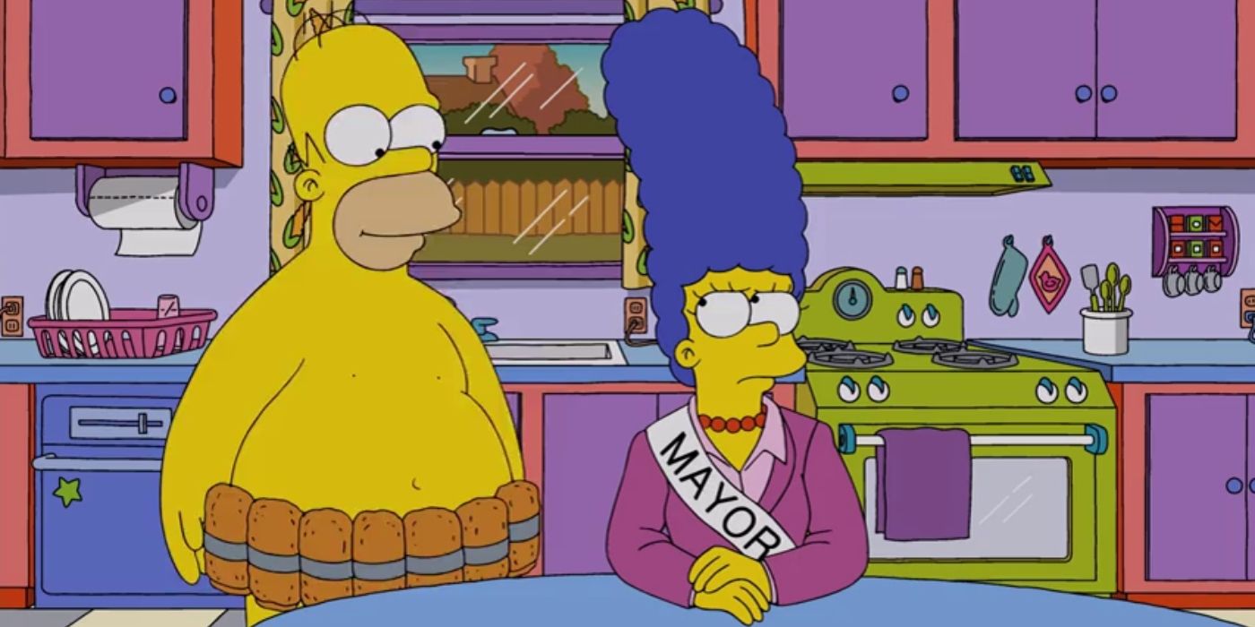Homer e Marge na 29ª temporada, The Old Blue Mayor, ela não é mais o que costumava ser