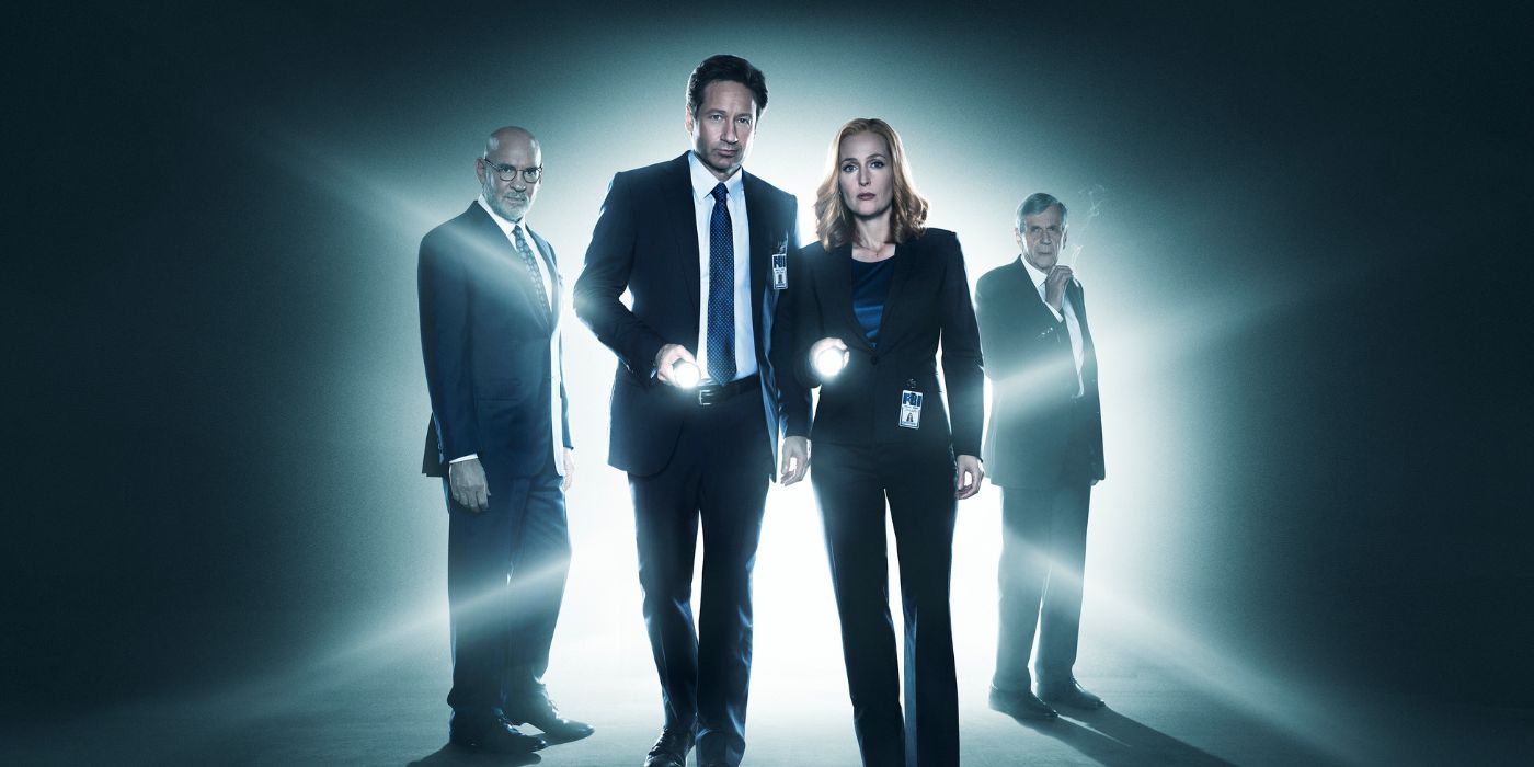 Mulder, Scully, Skinner and The Cigarette Smoking Man as they returned for The X-Files revival