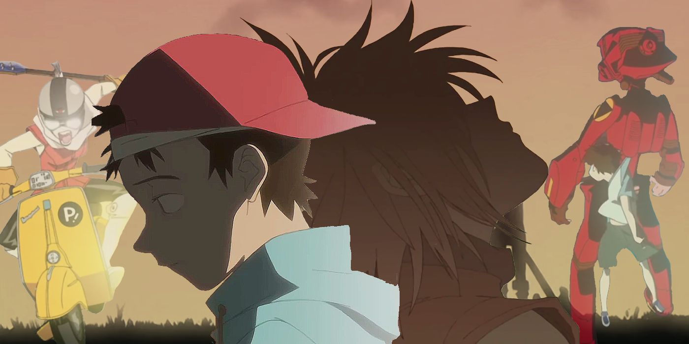 Naota and Haruka from FLCL back to back.