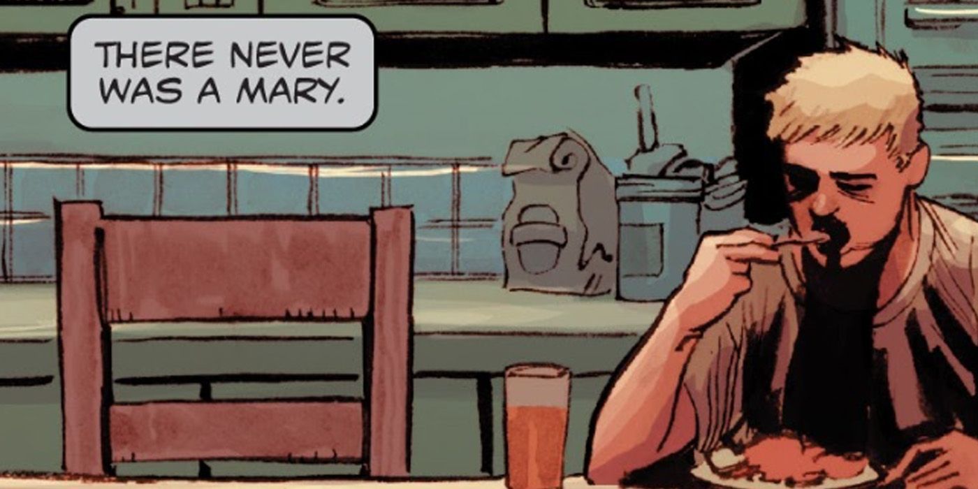 Eddie Brock percebe que nunca teve uma irmã enquanto come sozinho na Marvel Comics