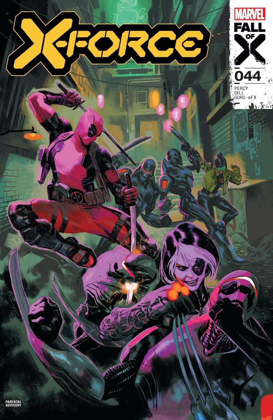 A capa da X-Force #44 de Daniel Acuna.