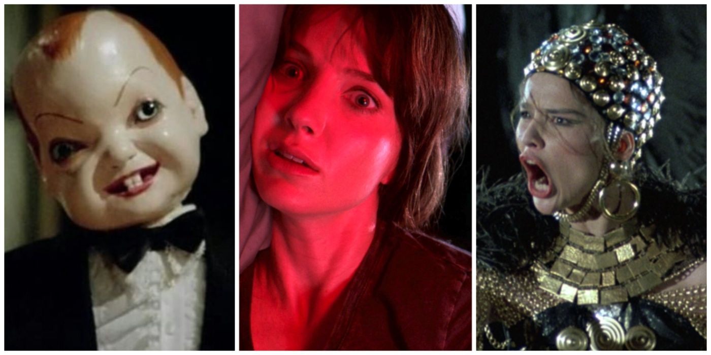 A split image of the horror films Deep Red, Malignant and Opera Giallo