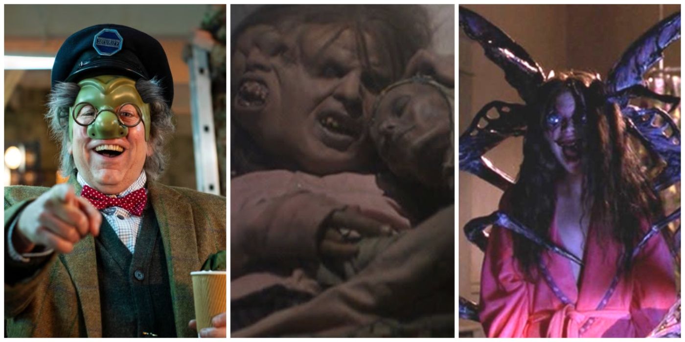 A split image of Inside No 9, Tales From the Crypt, and Masters of Horror anthology horror series