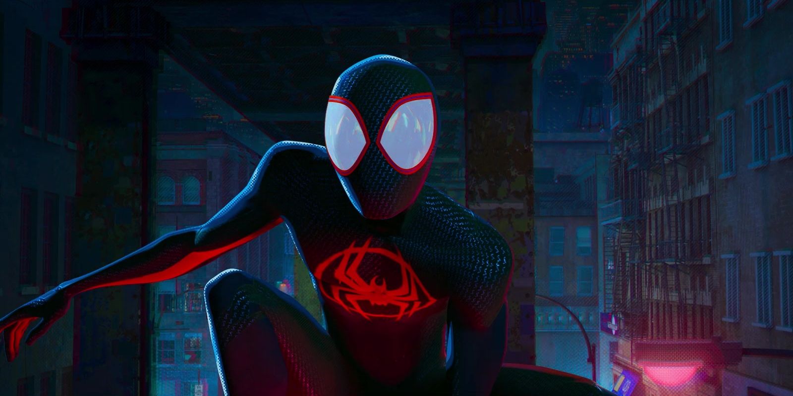 Miles Morales as Spider-Man in Across the Spider-Verse. 