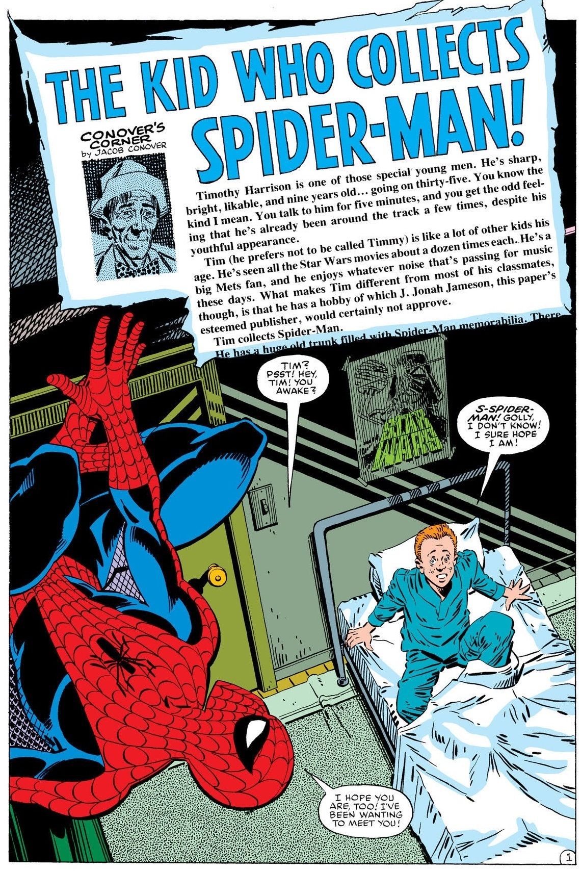 Spider-Man visists a fan