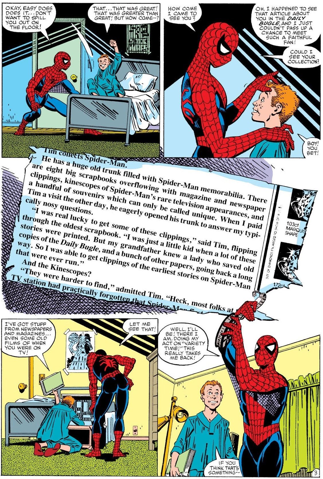 The kid collects everything about Spider-Man