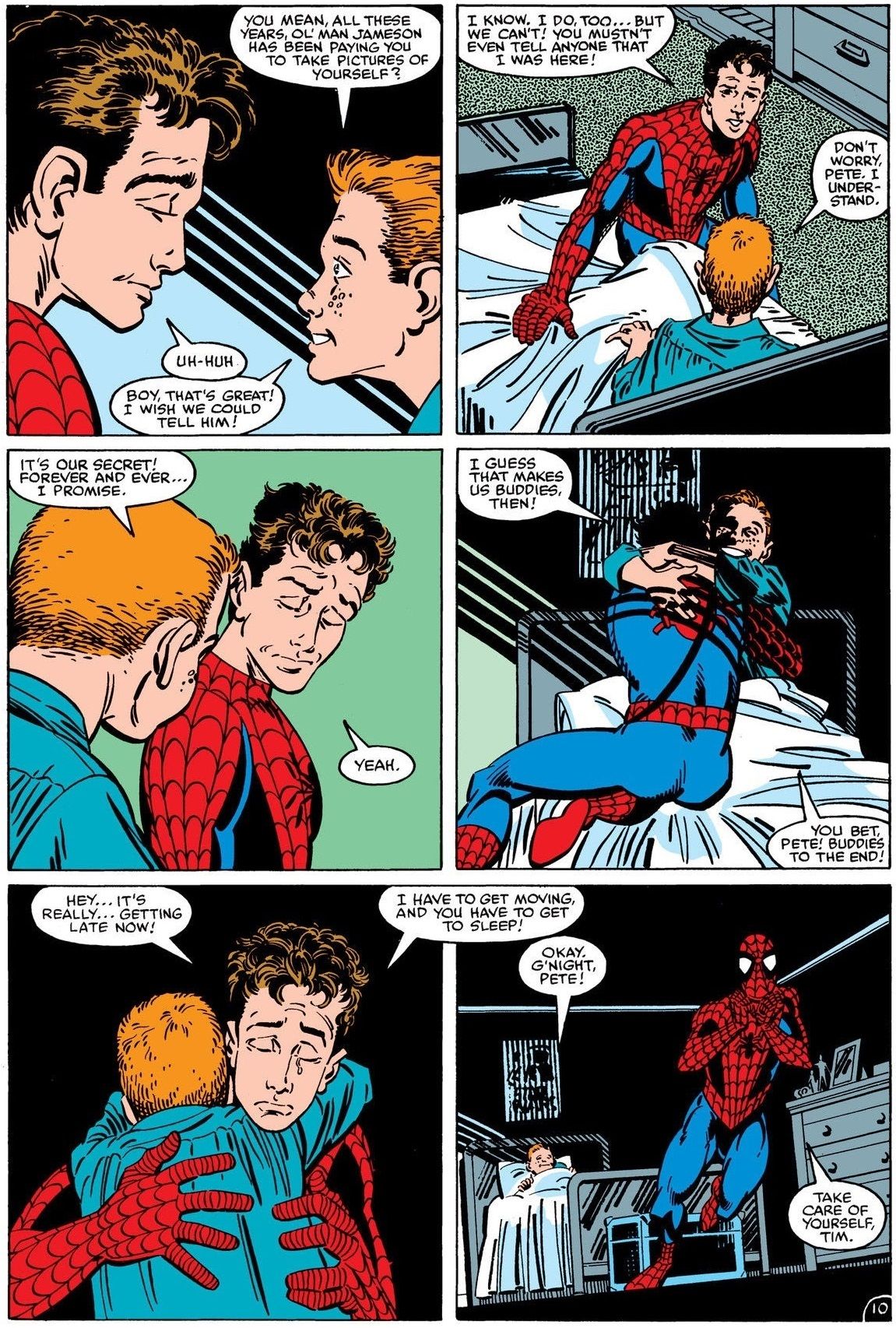 Spider-man and Tim bond