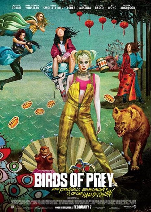 Art-style poster of Birds of Prey (2020) with Margot Robbie as Harley Quinn