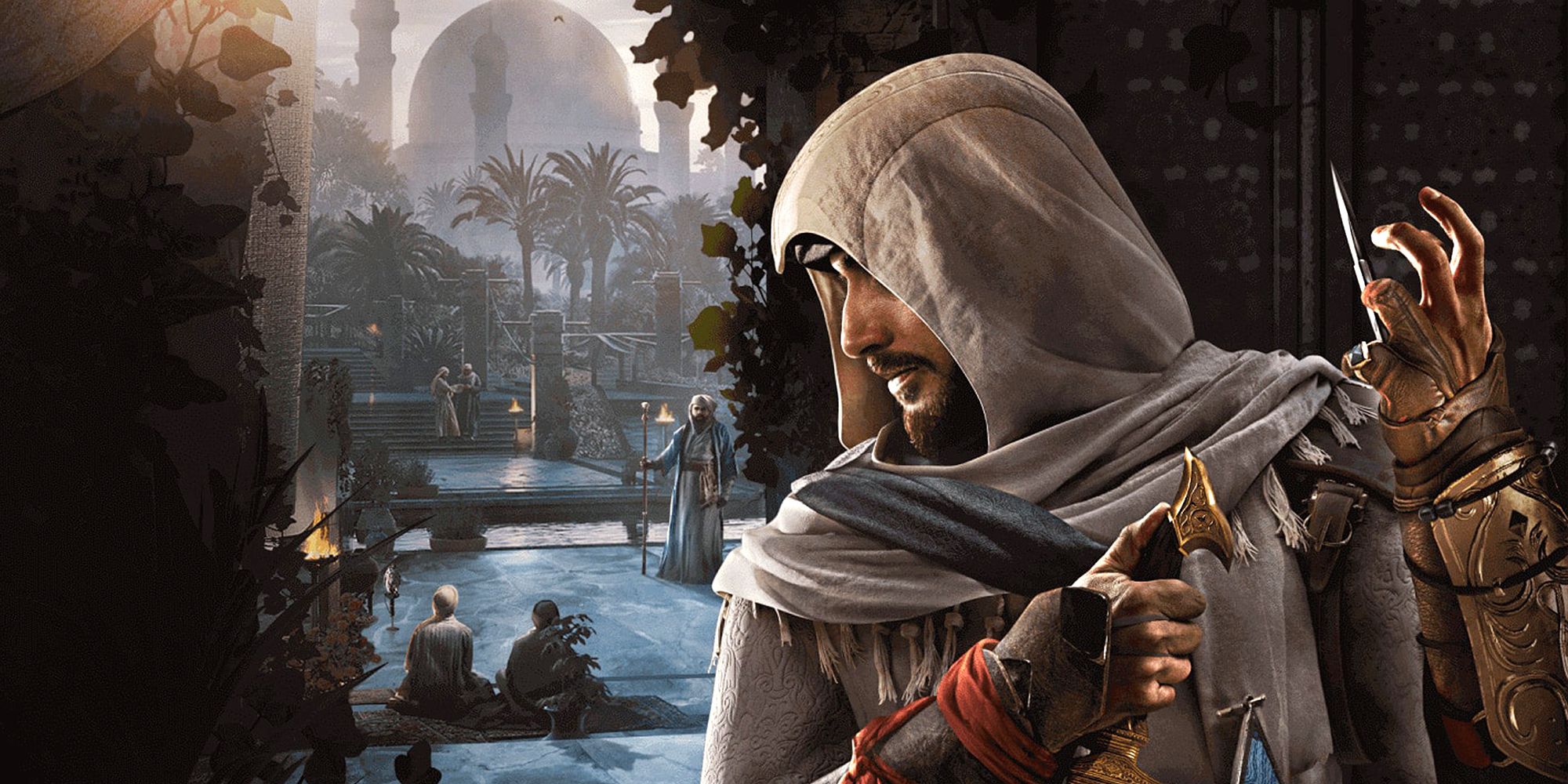 Assassin's Creed Mirage Basim preparing to assassinate a target