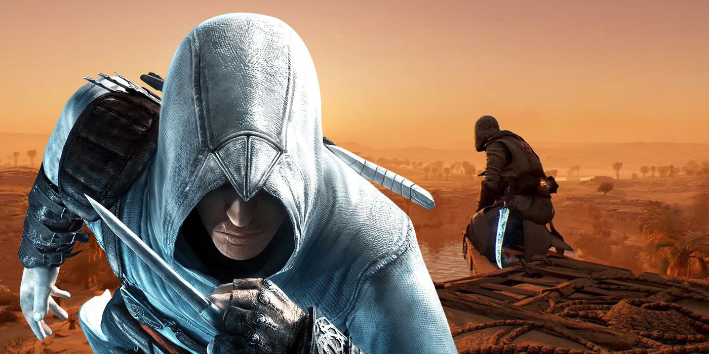Assassin's Creed Mirage Basim in the wilderness and the original Assassin's Creed