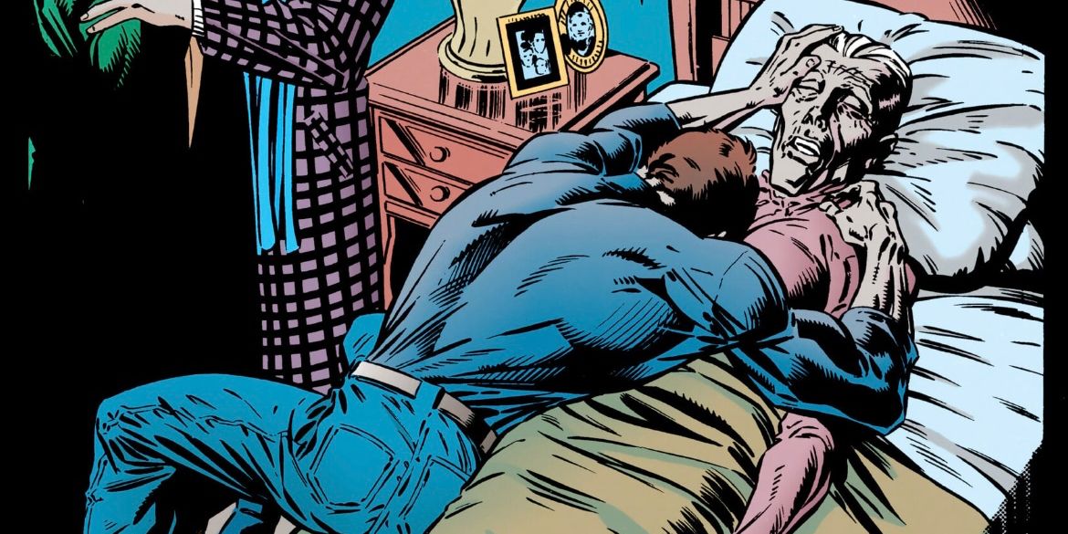 Aunt May dies in Peter Parker's arms in Marvel Comics