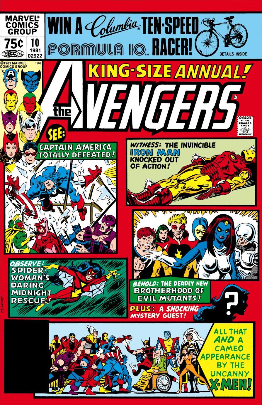 The cover of Avengers Annual #10