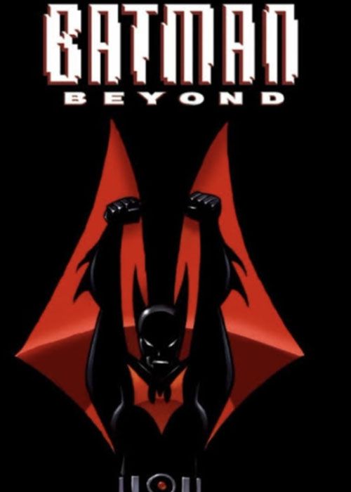 Batman Beyond with Batman holding up his arms