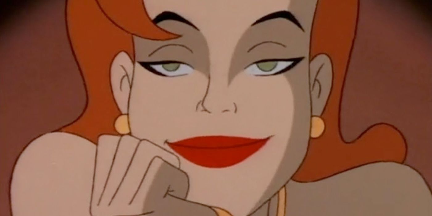 Veronica Vreeland sorri para Penguin em Batman, a série animada Birds of a Feather
