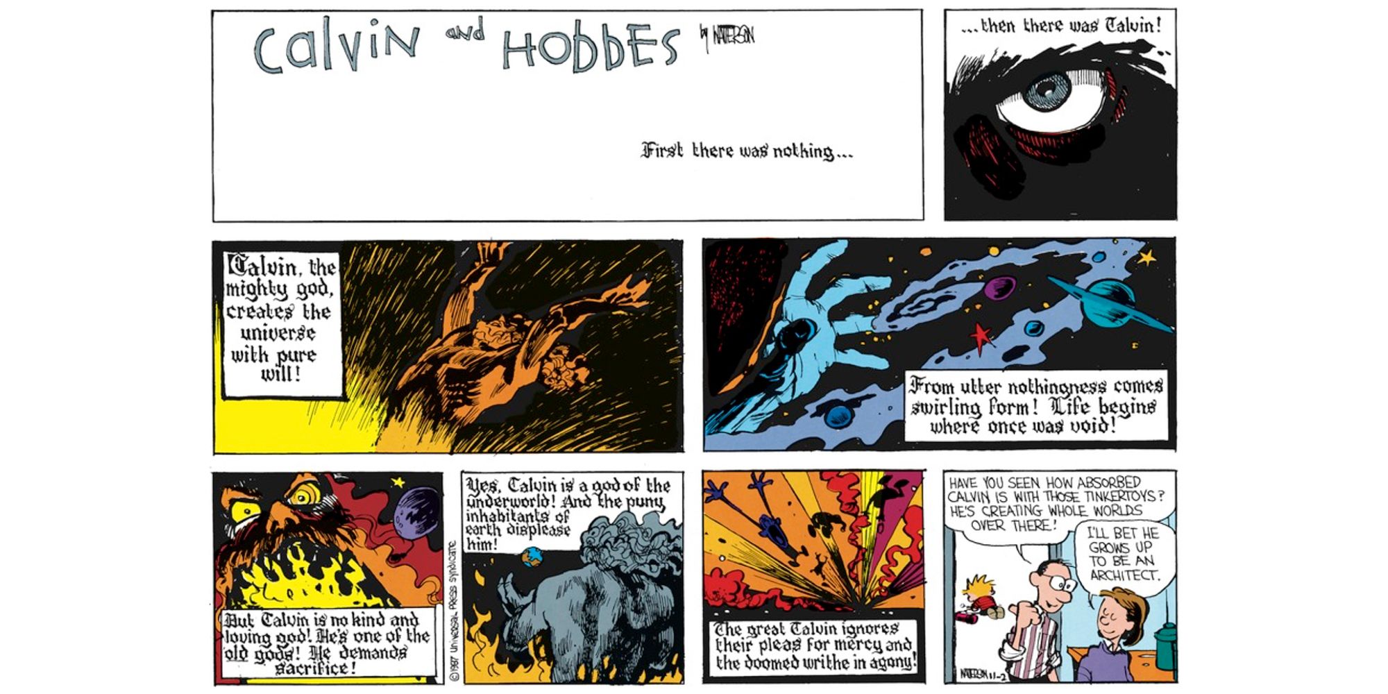 10 самых странных комиксов о Кальвине и Гоббсе