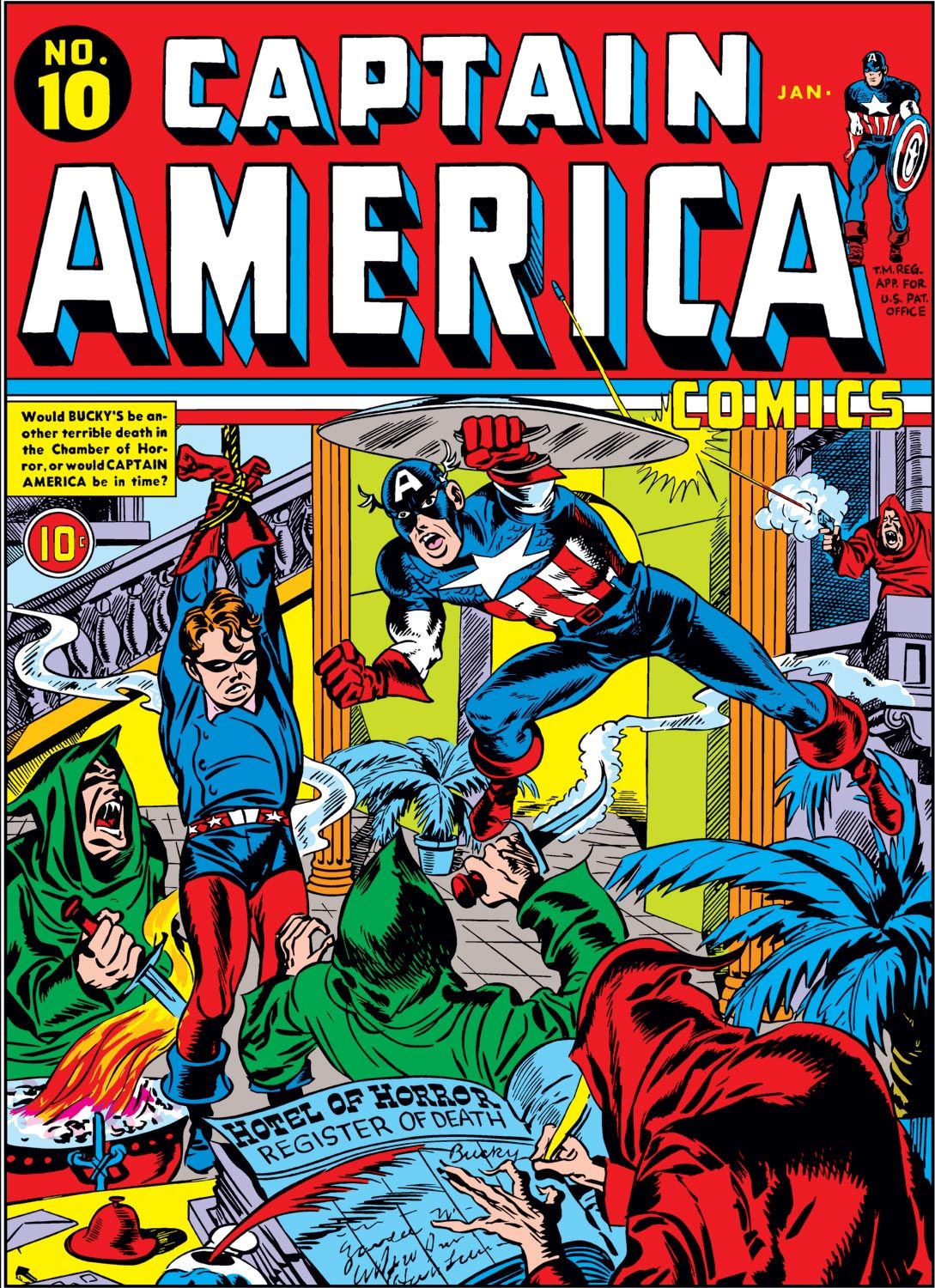 The cover of Captain America Comics #10