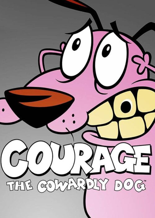 Courage the Cowardly Dog shuddering in fear