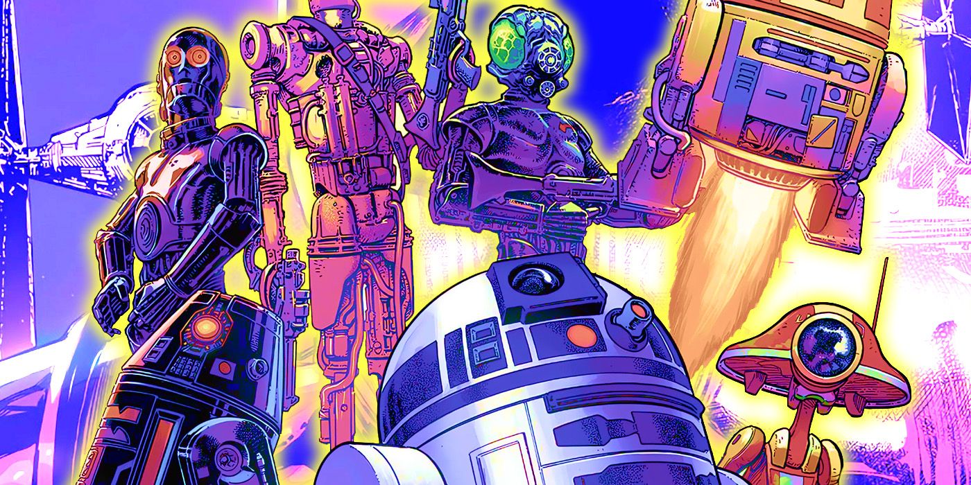 Some of the droids assembling to fight the Scourge in Star Wars comics