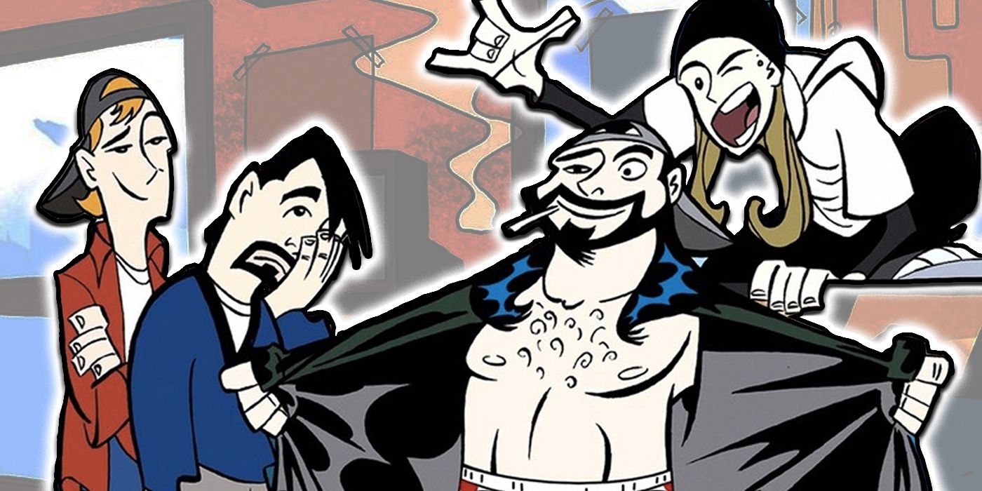 Dante, Randal, Jay and Silent Bob in the Quick Stop from Clerks: The Animated Series