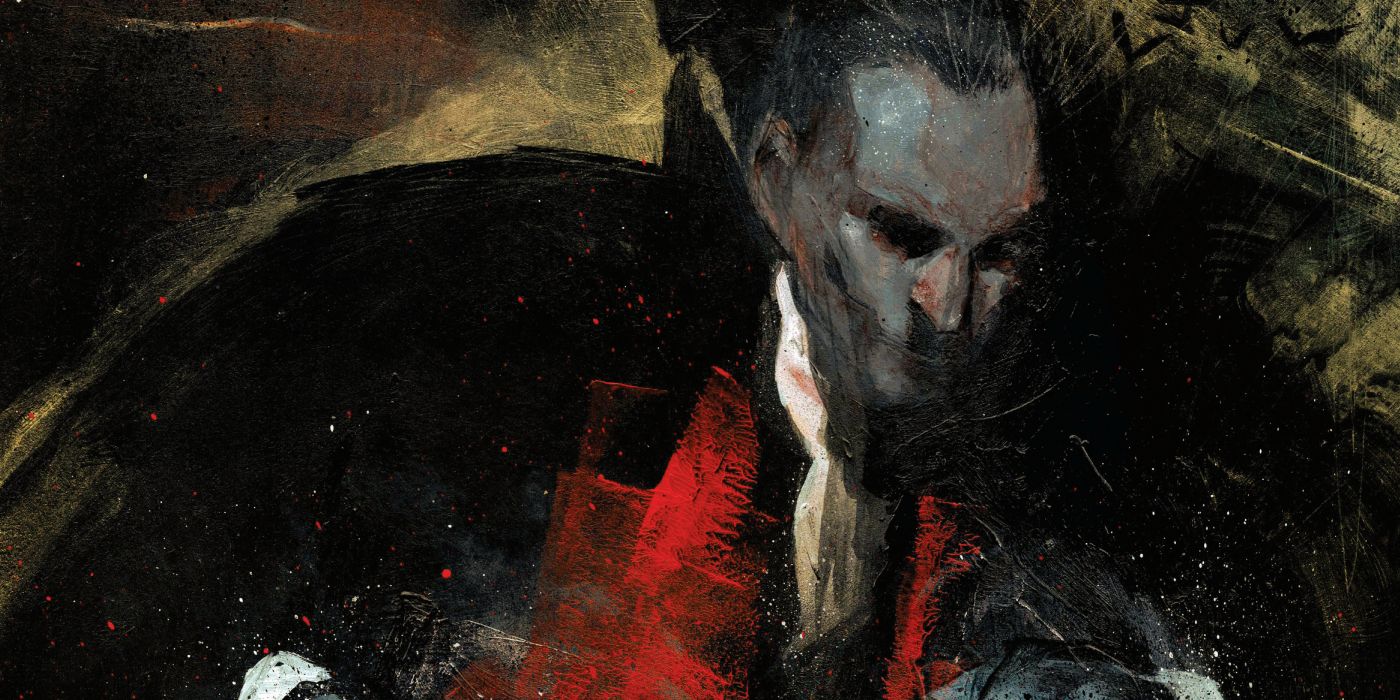 Dracula looms in a painterly style in Universal Monsters Dracula 1