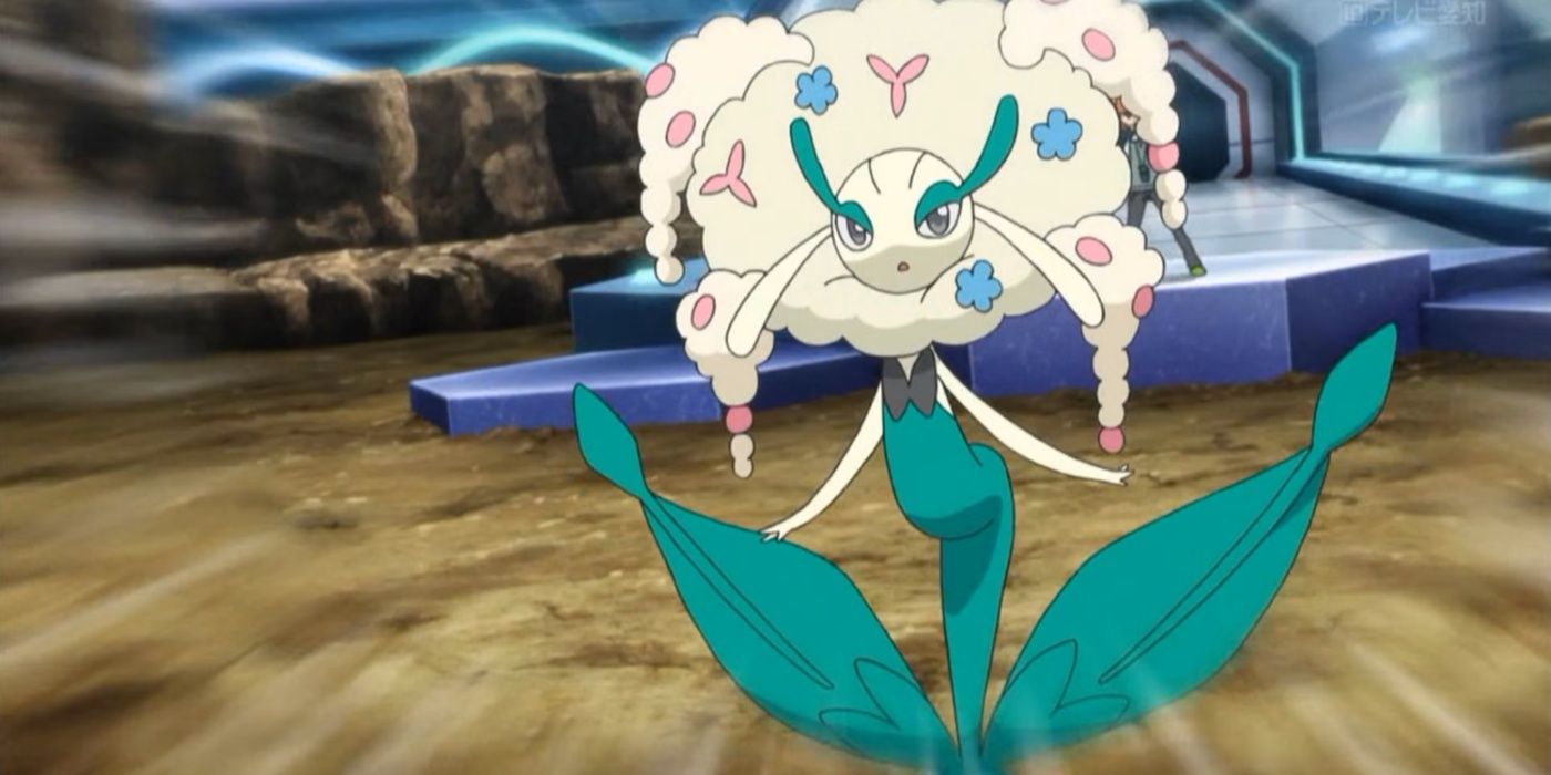 Florges in battle in the Pokémon anime.