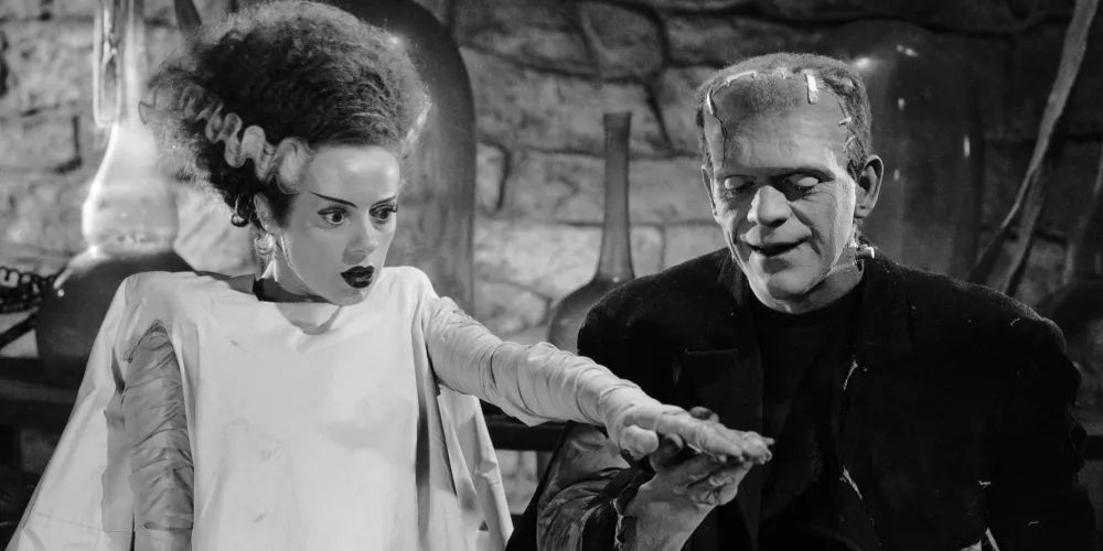 Frankenstein and his mate in The Bride of Frankenstein