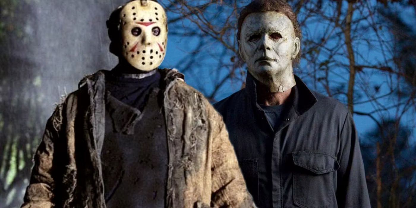 Michael Myers and Jason Voorhees side by side.