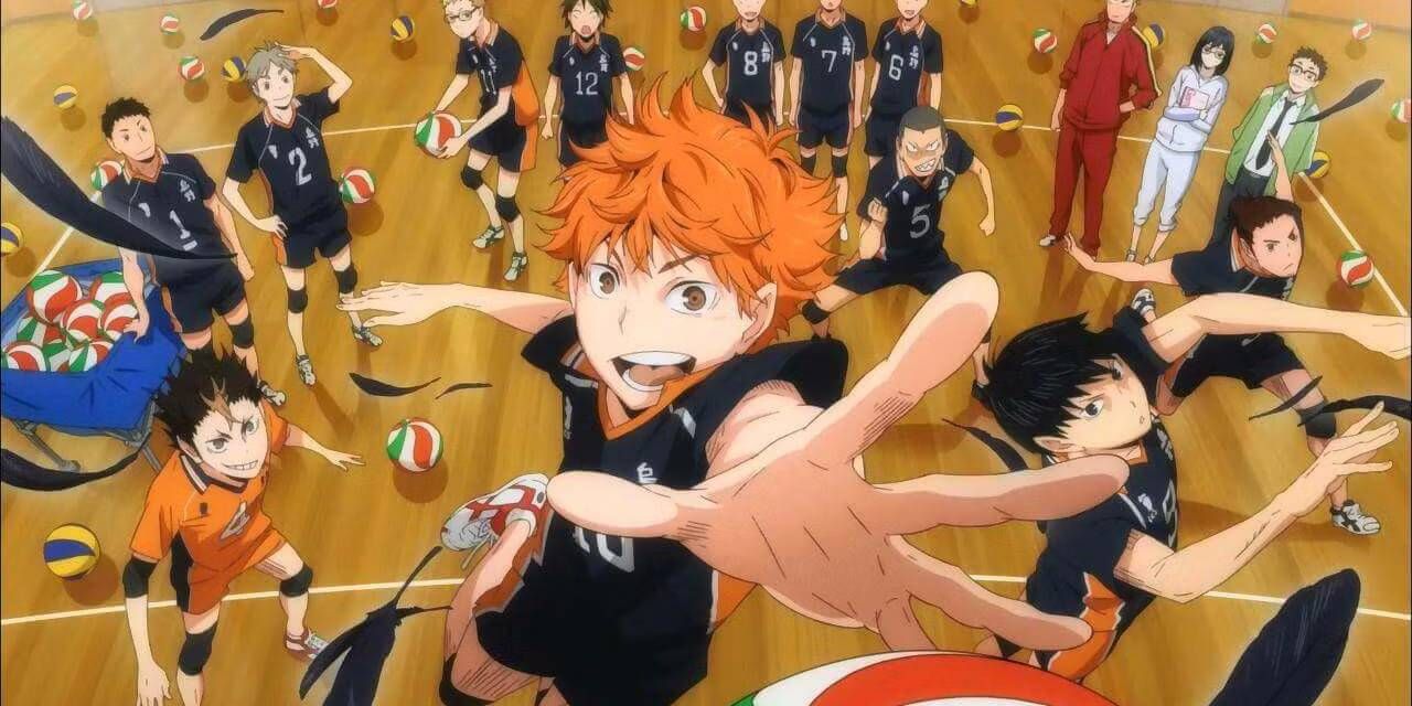 Haikyu!!  arte da série do time de vôlei da escola secundária Karasuno.