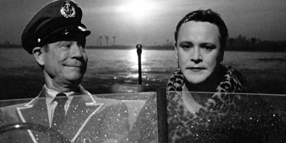 Jerry (Jack Lemmon) está dizendo a Osgood Fielding III (Joe E. Brown) que ele é um homem em Some Like It Hot.