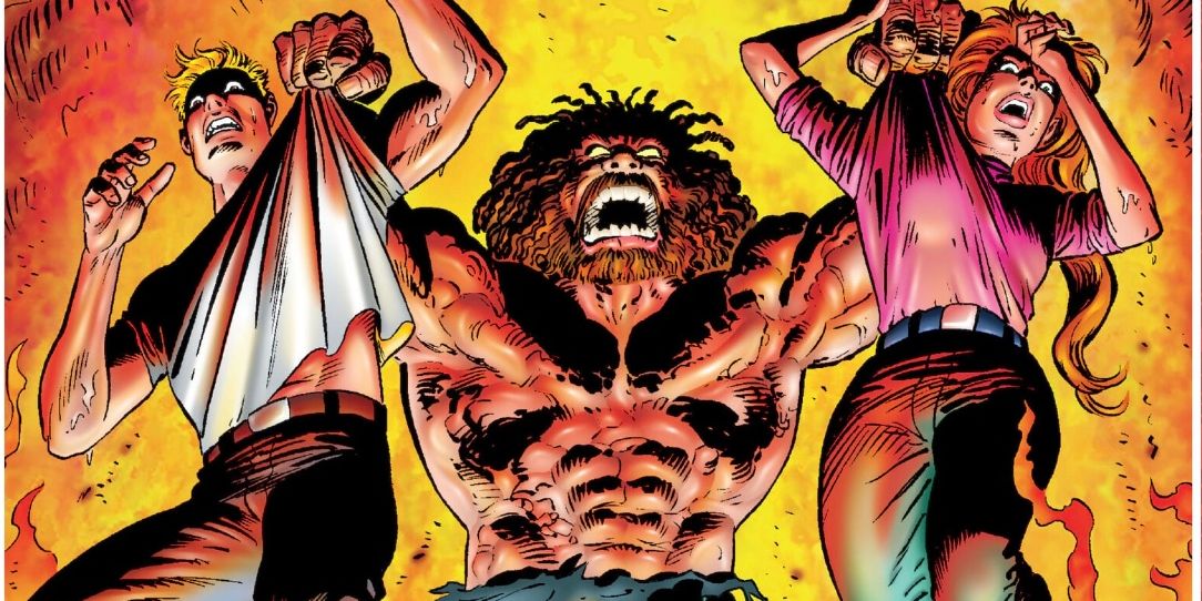 A furious Kaine Holds Ben Reilly and Janine Gobe in Marvel Comics