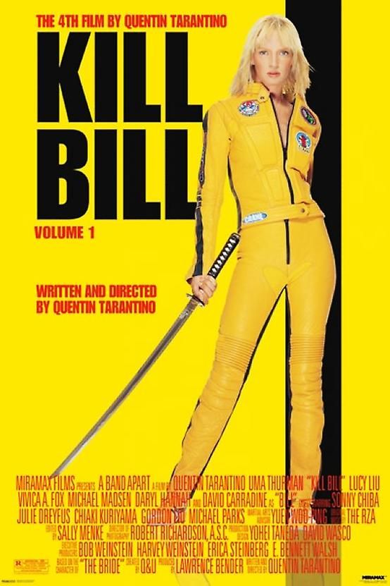 Uma Thurman with her blade in Kill Bill Vol. 1 Film Poster
