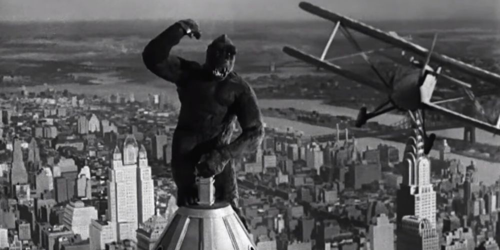 King Kong attacking airplane in King Kong