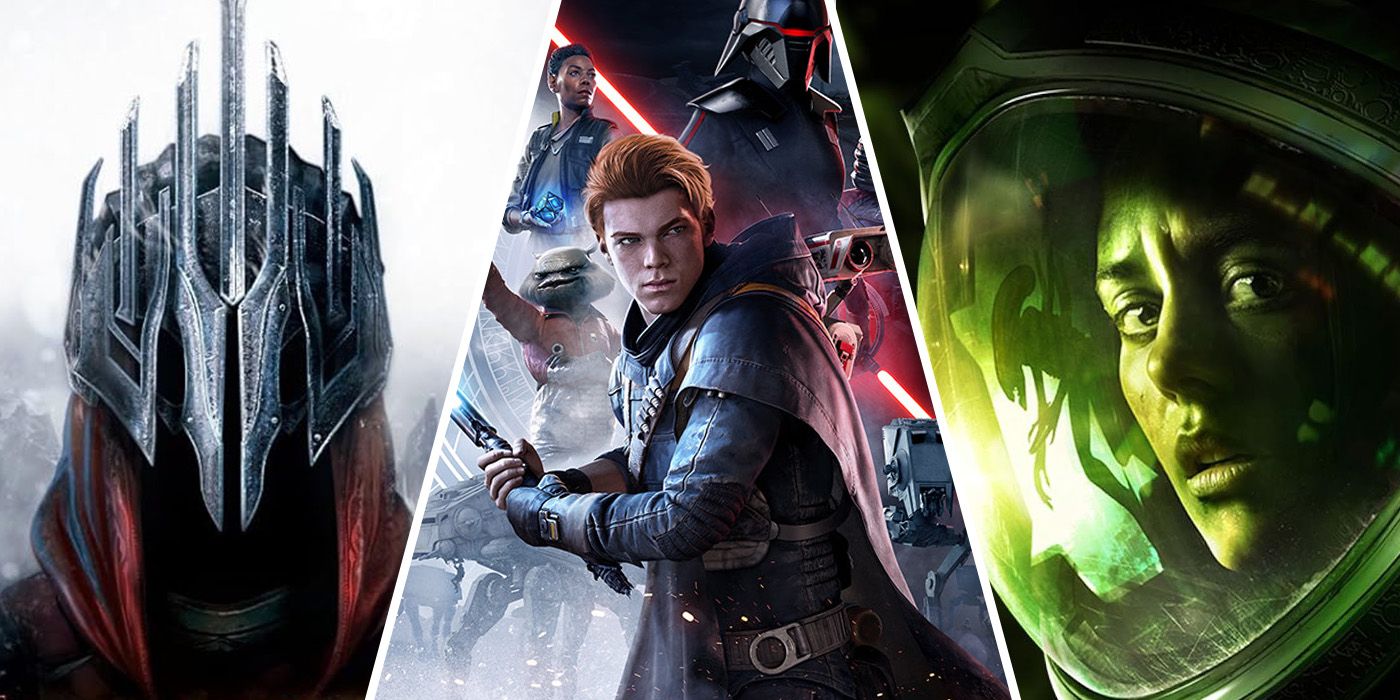 Game covers for Lord of the Rings: War in the North, Jedi Fallen Order and Alien Isolation