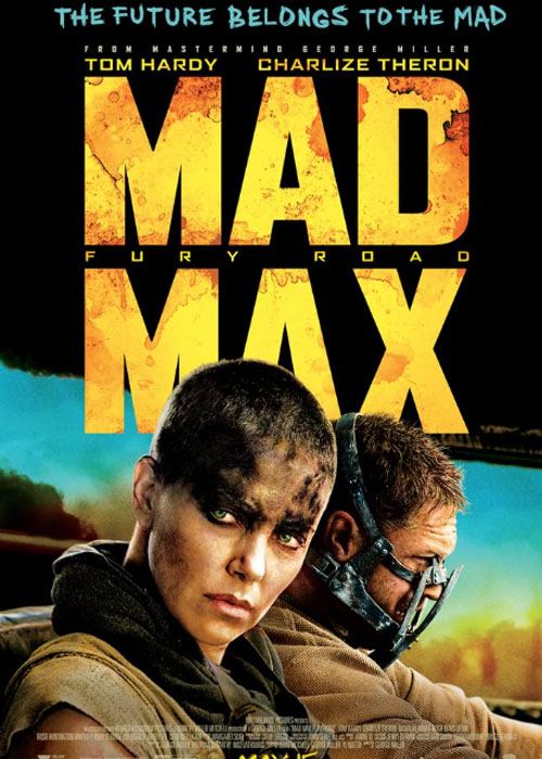 Charlize Theron e Tom Hardy no pôster do filme Mad Max Fury Road 2015