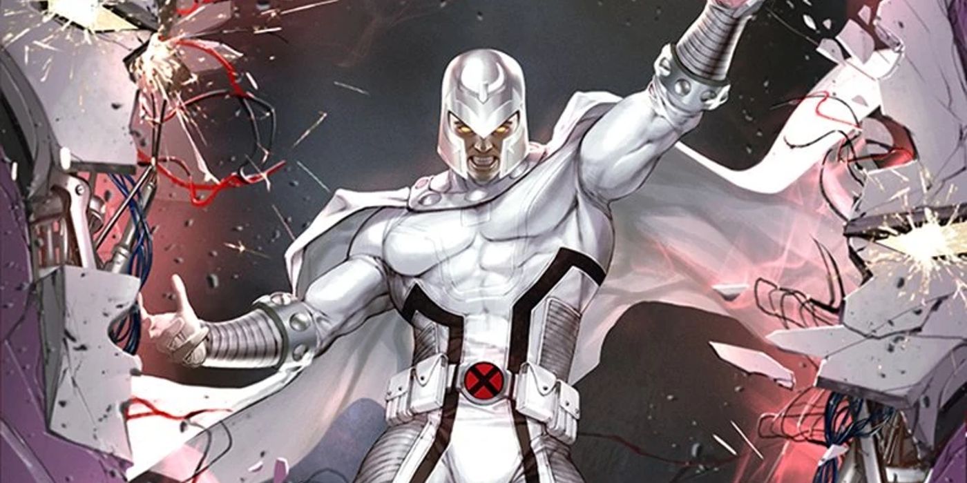 Magneto tears through a metal wall in Marvel's X-Men comics