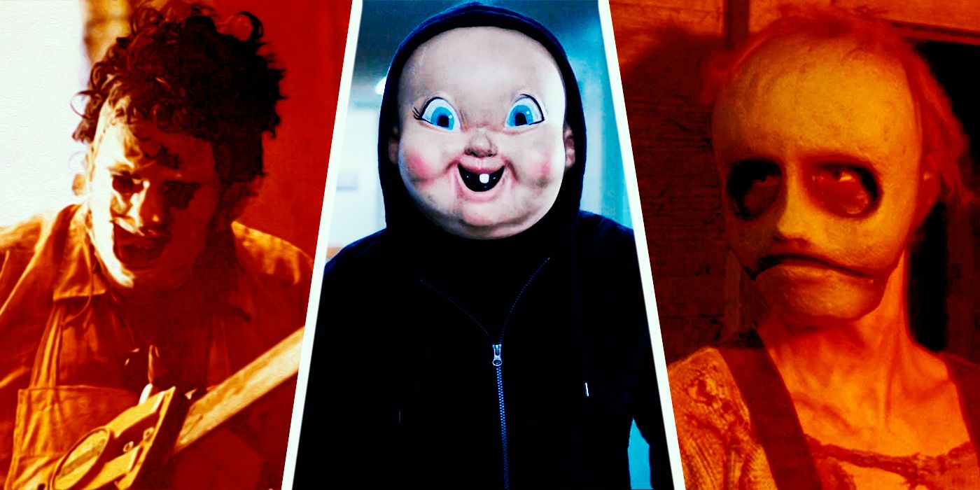Happy Death Day's Mask, Leslie Vernon's Mask and Leatherface's Mask 