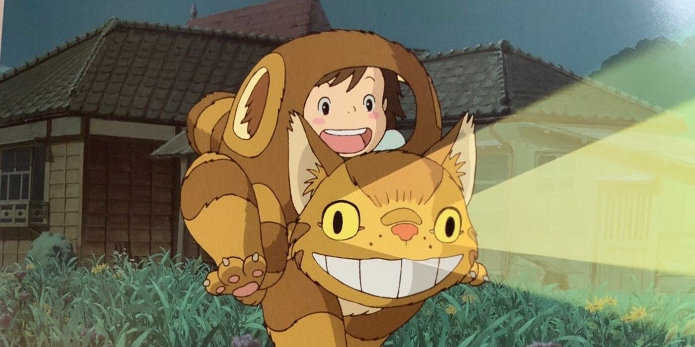 Mei rides in the Baby Catbus in the Studio Ghibli My Neighbor Totoro sequel 