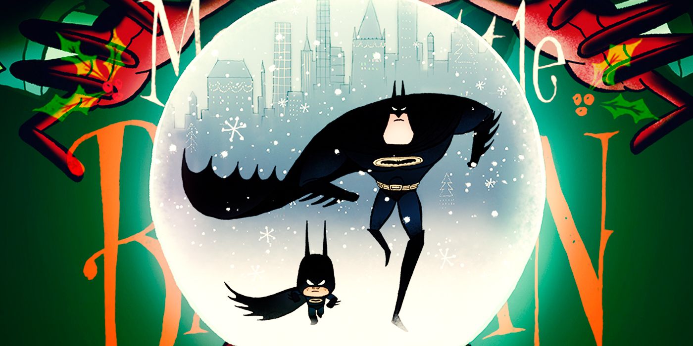 Bruce and Damian run in Merry Little Batman 