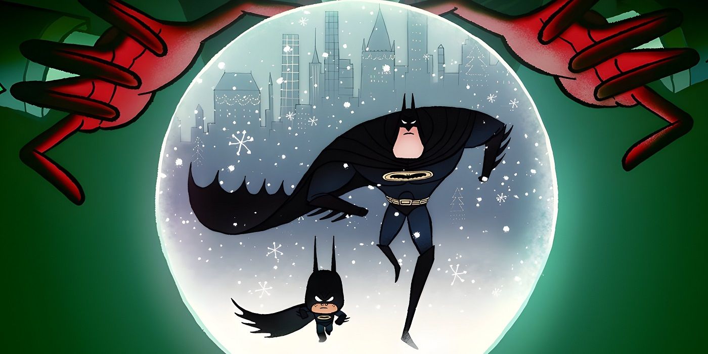 Bruce y Damian Wayne en Feliz pequeño Batman.