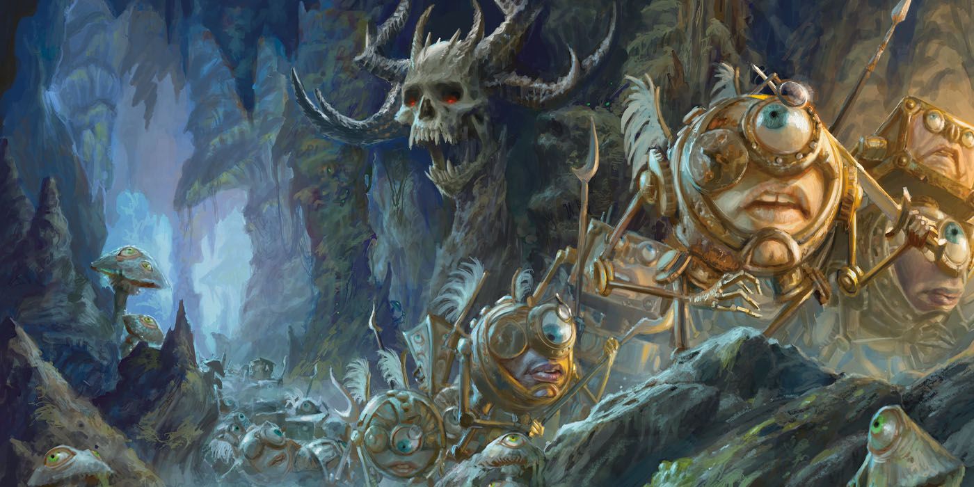 Modron marching as a skeletal threat looms in Turn Of Fortune's Wheel