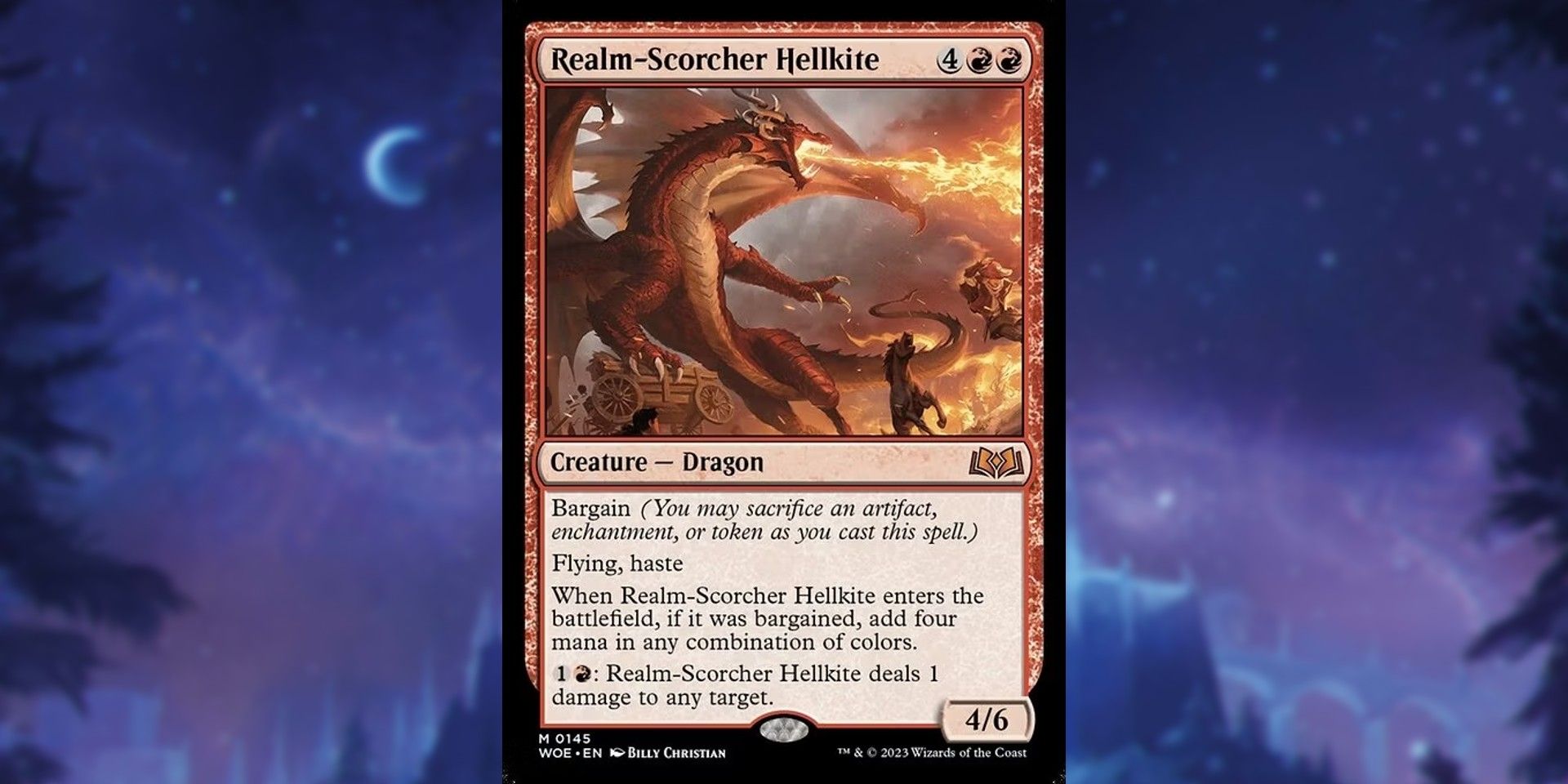 Realm-Scorcher Hellkite card from Magic: The Gathering's Wilds of Eldraine