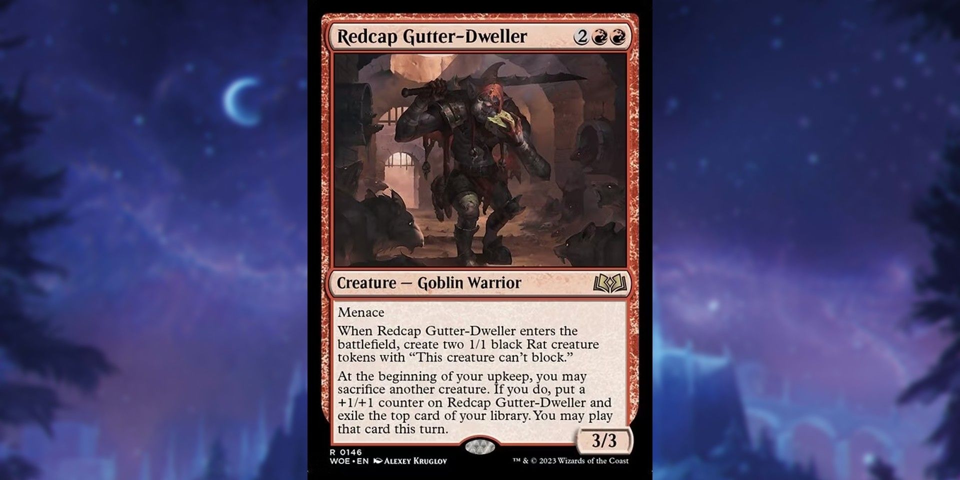 Redcap Gutter-Dweller card from Magic: The Gathering's Wilds of Eldraine